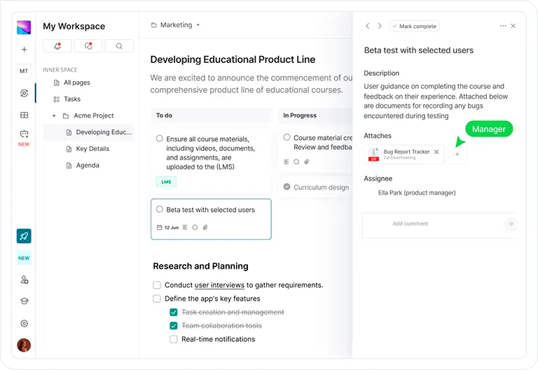 FuseBase client portal interface