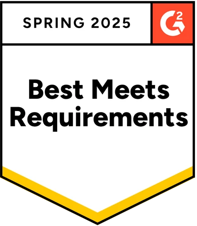 G2 Best Meets Requirements Spring 2025