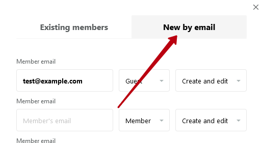 Go to New by email