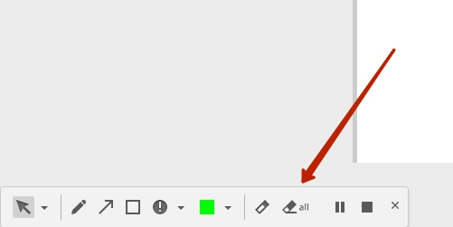 I drew the shapes I needed and now need to erase them all to carry on recording…
