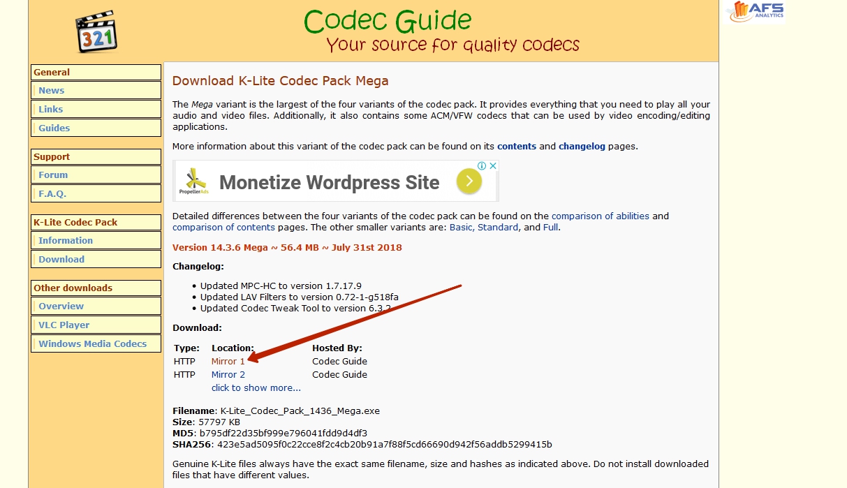In all likelihood, it has to do with an audio codec issue. Download and install codec packs