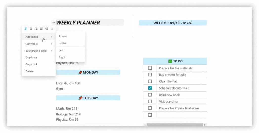 Create a new page