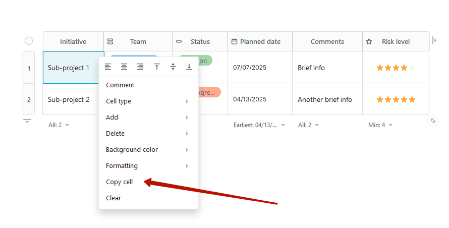 How to copy and duplicate blocks and tables