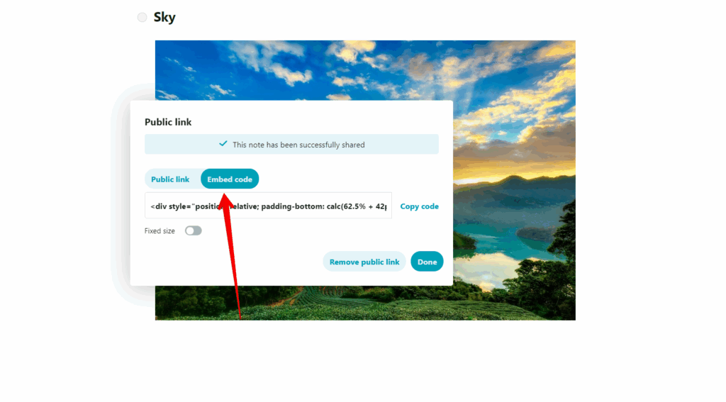 also, you can right-click on the page and select Get a public link