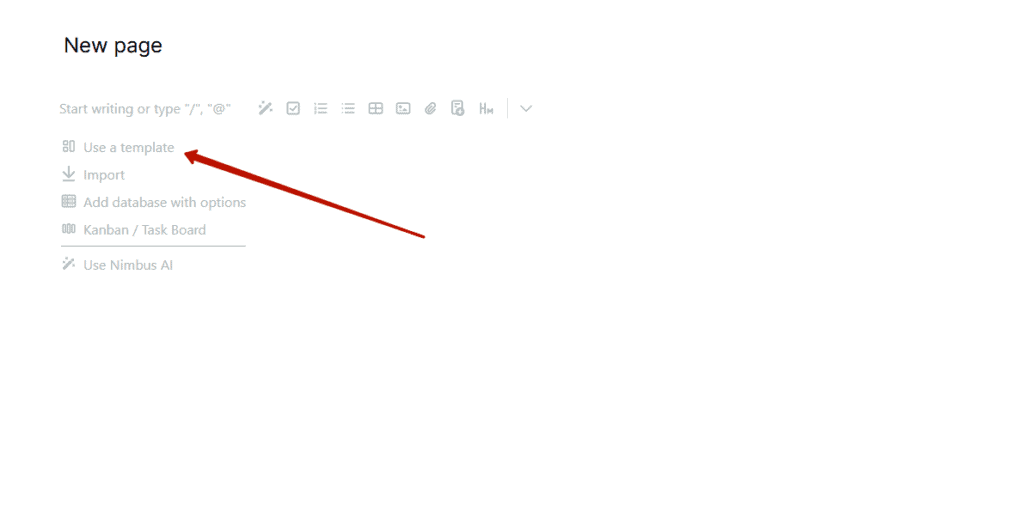 Create a new page