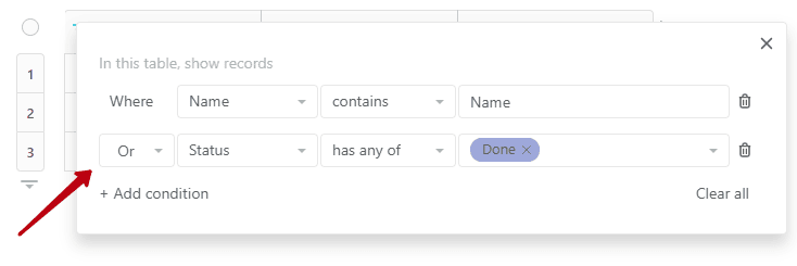 If you use multiple filtering, you can use OR and AND operators to make filtering work more accurately.