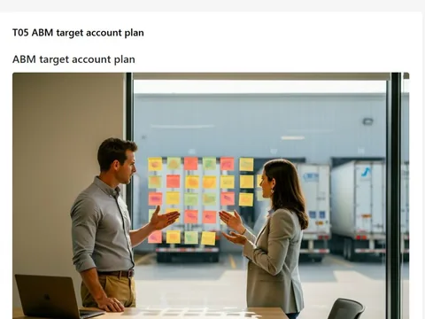 Screenshot of the ABM target account plan document page