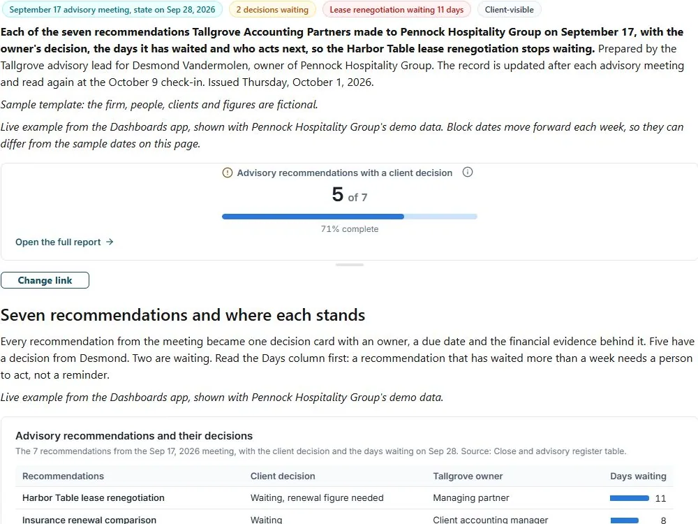 Advisory decision record: actual FuseBase page content below its header image