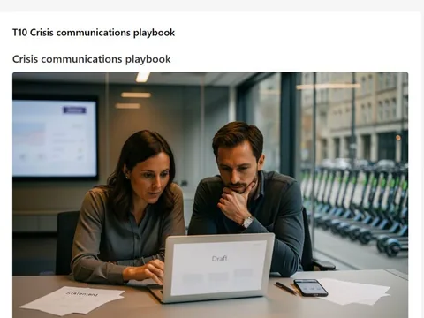 Screenshot of the Crisis communications playbook document page