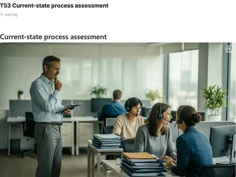 Screenshot of the Current-state process assessment document page