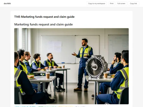 Native T145 Marketing funds request and claim guide page title and header image