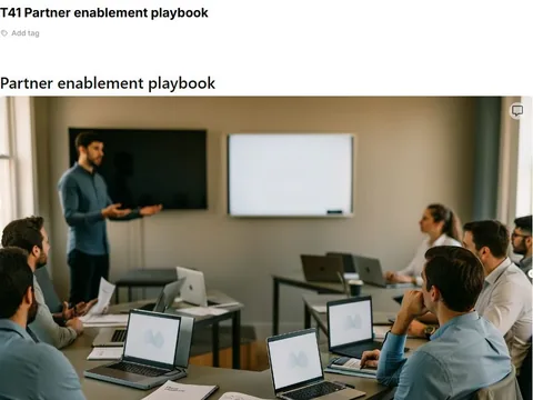 Screenshot of the Partner enablement playbook document page