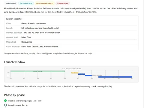 Screenshot of the Peak season promotion launch runbook document page