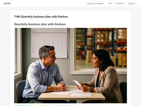Native T146 Quarterly business plan with Keelson page title and header image