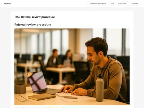 Native T152 referral review procedure title and hero image