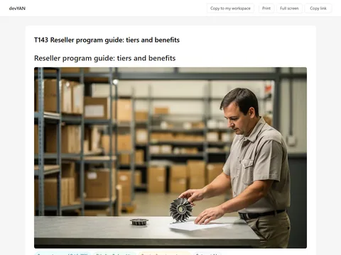 Native T143 reseller program guide title and hero image