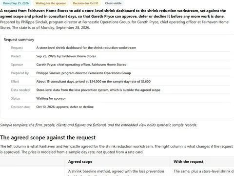 Scope change request: actual FuseBase page content below its header image
