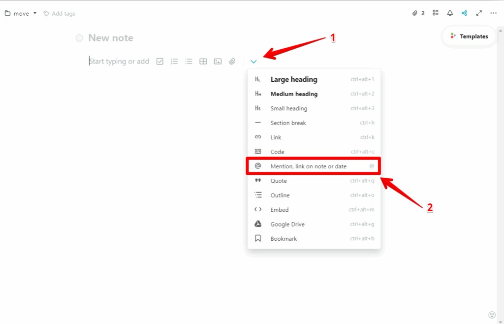 To mention a workspace member, follow these steps.