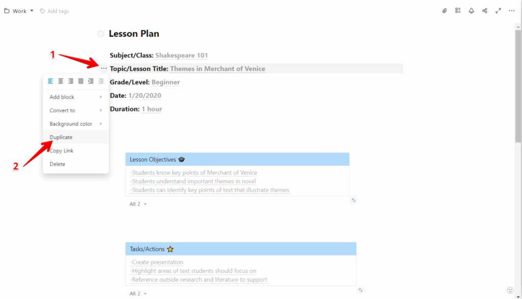 How to duplicate a placeholder?