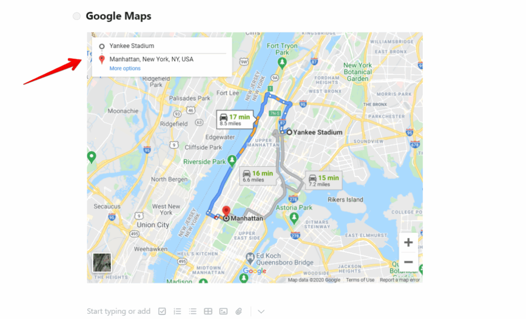 Adding Embedded Google Maps to FuseBase