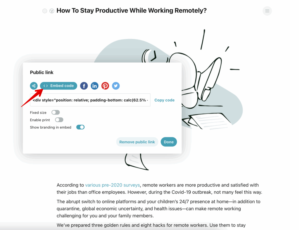 You can embed public pages into your website