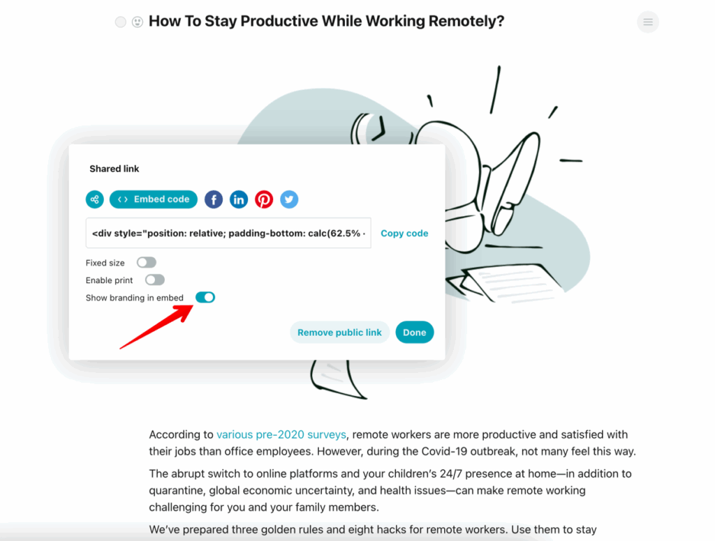 Business version provides more options for embedding and branding.