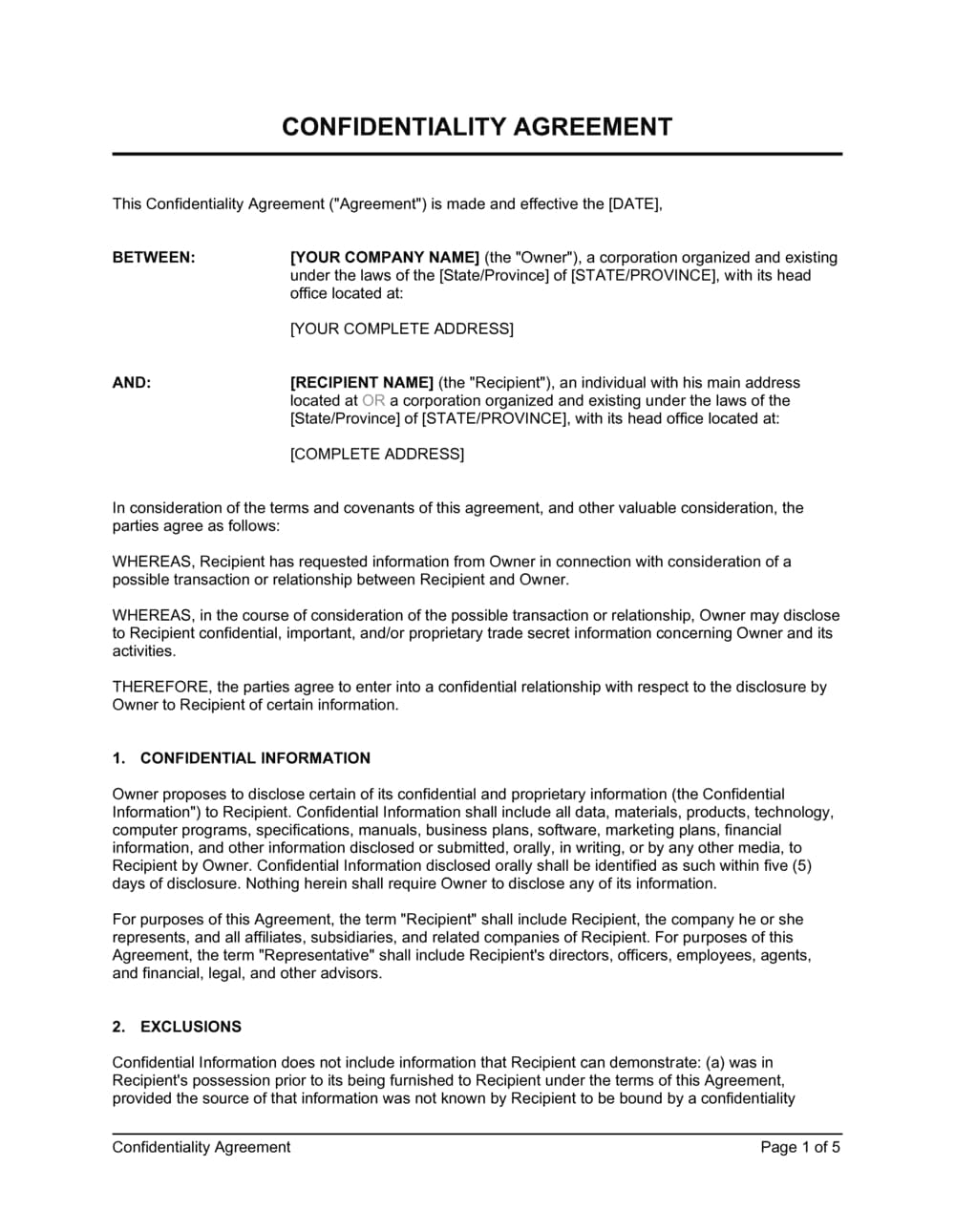 Confidential Paperwork Example Business Documents That Matter: 10 Documents You Must Have - FuseBase