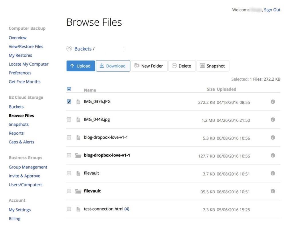 Backblaze is One of the Best Alternatives to Google Drive in 2023. Image powered by Nimbus Platform