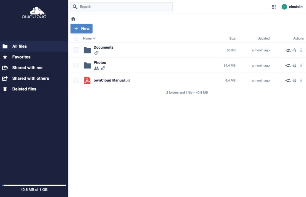 ownCloud is One of the Best Alternatives to Google Drive in 2023. Image powered by Nimbus Platform