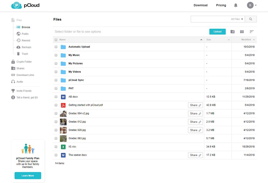 pCloud is One of the Best Alternatives to Google Drive in 2023. Image powered by Nimbus Platform