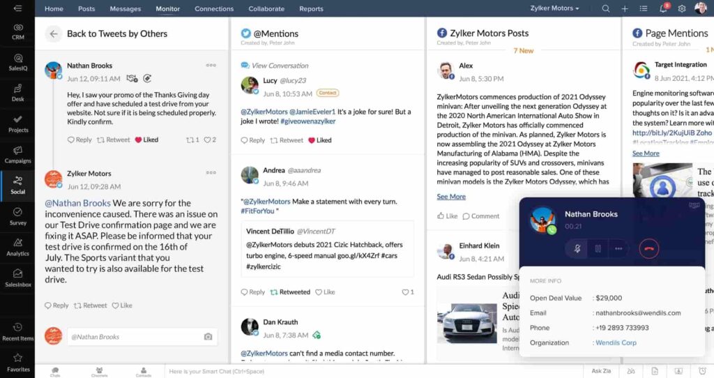 Zoho CRM Plus is in the List of Top 5 Customer Engagement Platforms in 2023. Image by Nimbus Platform
