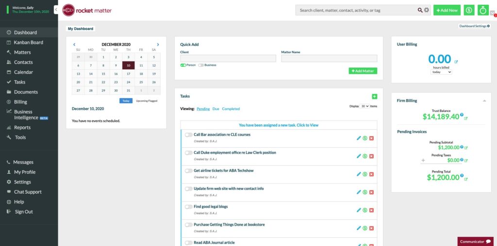 Rocket Matter is one of the Top 9 Clio alternatives. Image by FuseBase