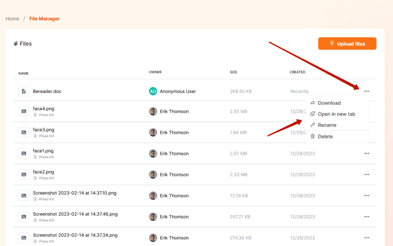 File Manager for Client Portal - FuseBase