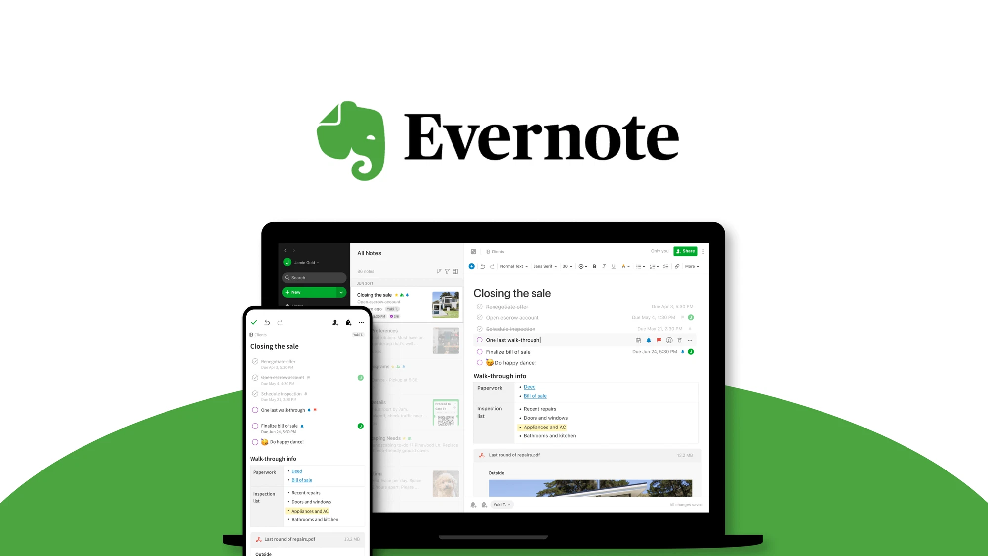 Evernote is Google Docs Alternatives for Creating Smarter Documents. Image powered by FuseBase