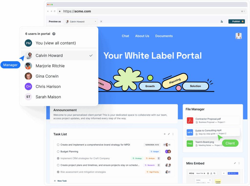 What is Client Portal. Image powered by FuseBase.