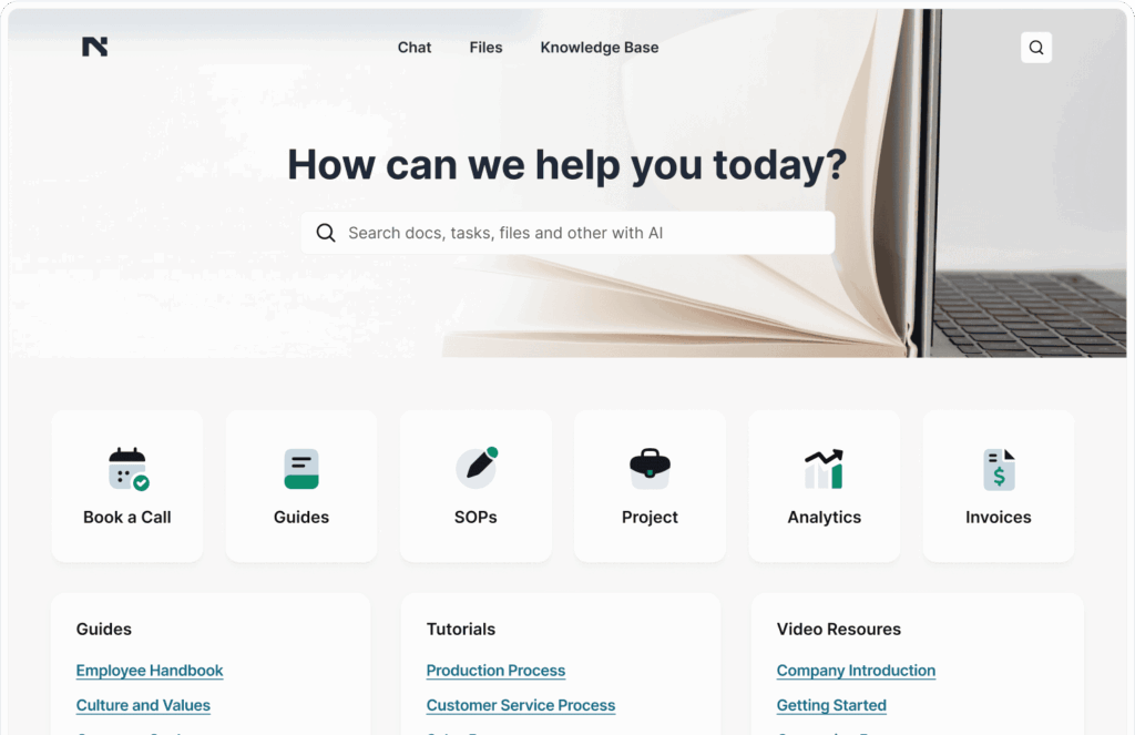 Wissensdatenbanken. Bild powered by FuseBase. 