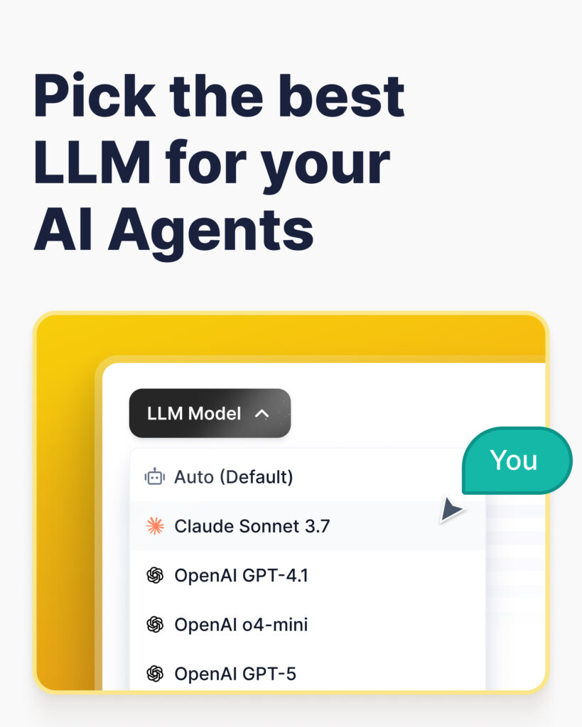 Choosing an agent model. Image powered by FuseBase.