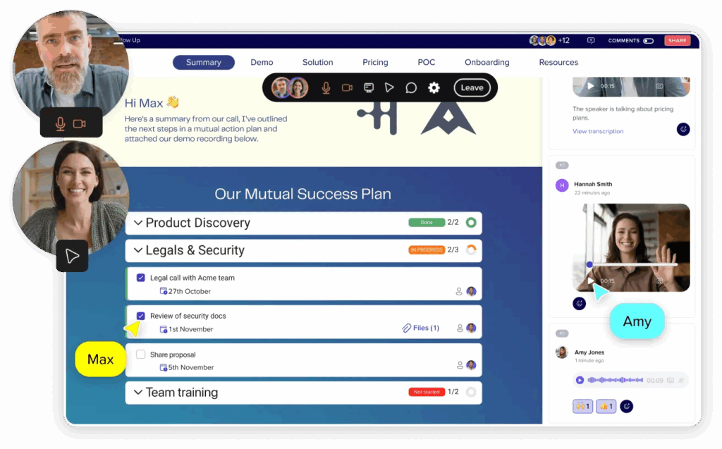 Trumpet client portal interface 2026. Image powered by FuseBase.