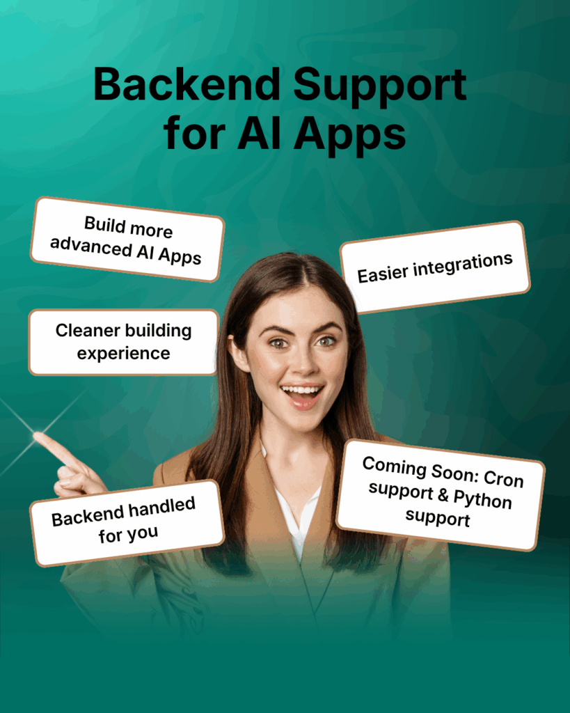 Backend Support for AI Apps. Image powered by FuseBase.