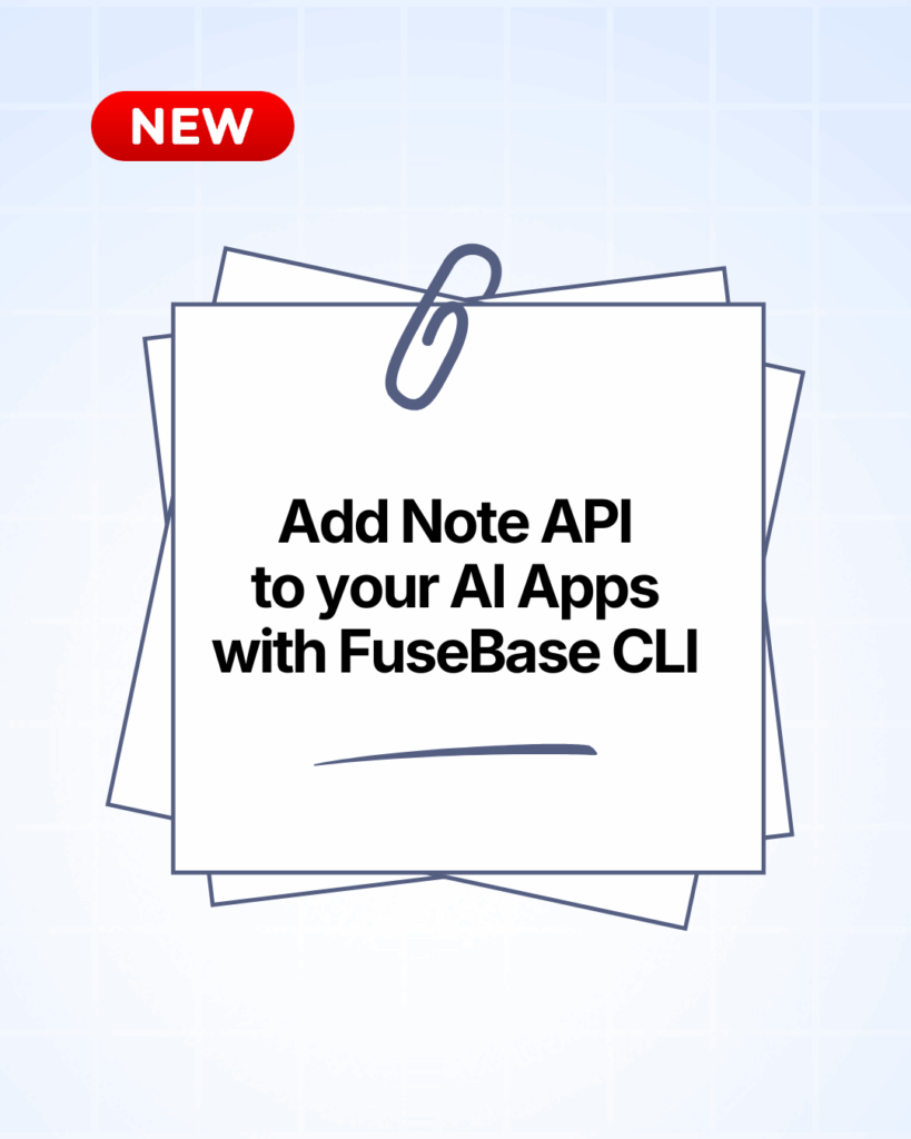 Note API in FuseBase CLI. Image powered by FuseBase.